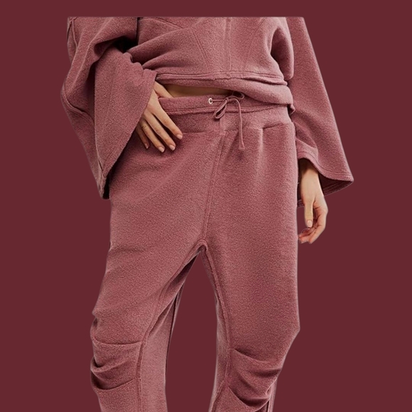 Free People Mauve Fleece Joggers - Picture 6 of 6